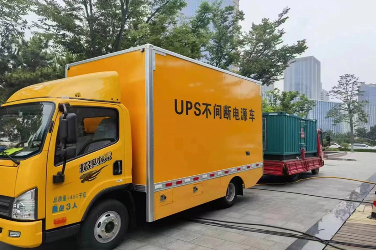 紫金发电机租赁施工现场
